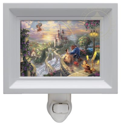 Beauty and the Beast Falling in Love - Nightlight (White Frame)