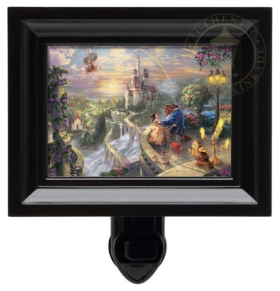 Beauty and the Beast Falling in Love - Nightlight (Black Frame)