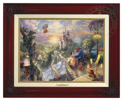 Beauty and the Beast Falling in Love - Canvas Classic (Brandy Frame)