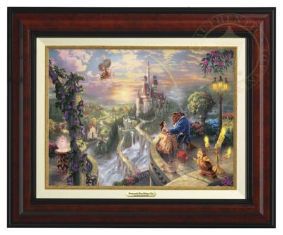 Beauty and the Beast Falling in Love - Canvas Classic (Burl Frame)
