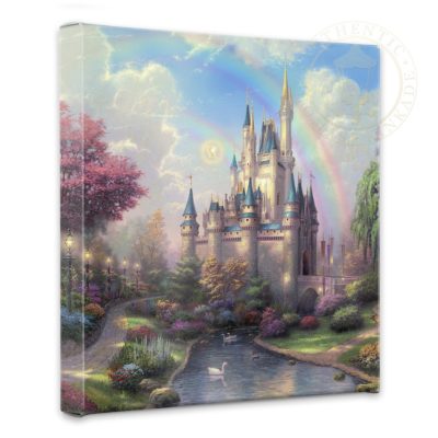 New Day at the Cinderella Castle, A - 14" x 14" Gallery Wrapped Canvas