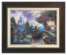 Cinderella Wishes Upon a Dream - Canvas Classic (Espresso Frame)