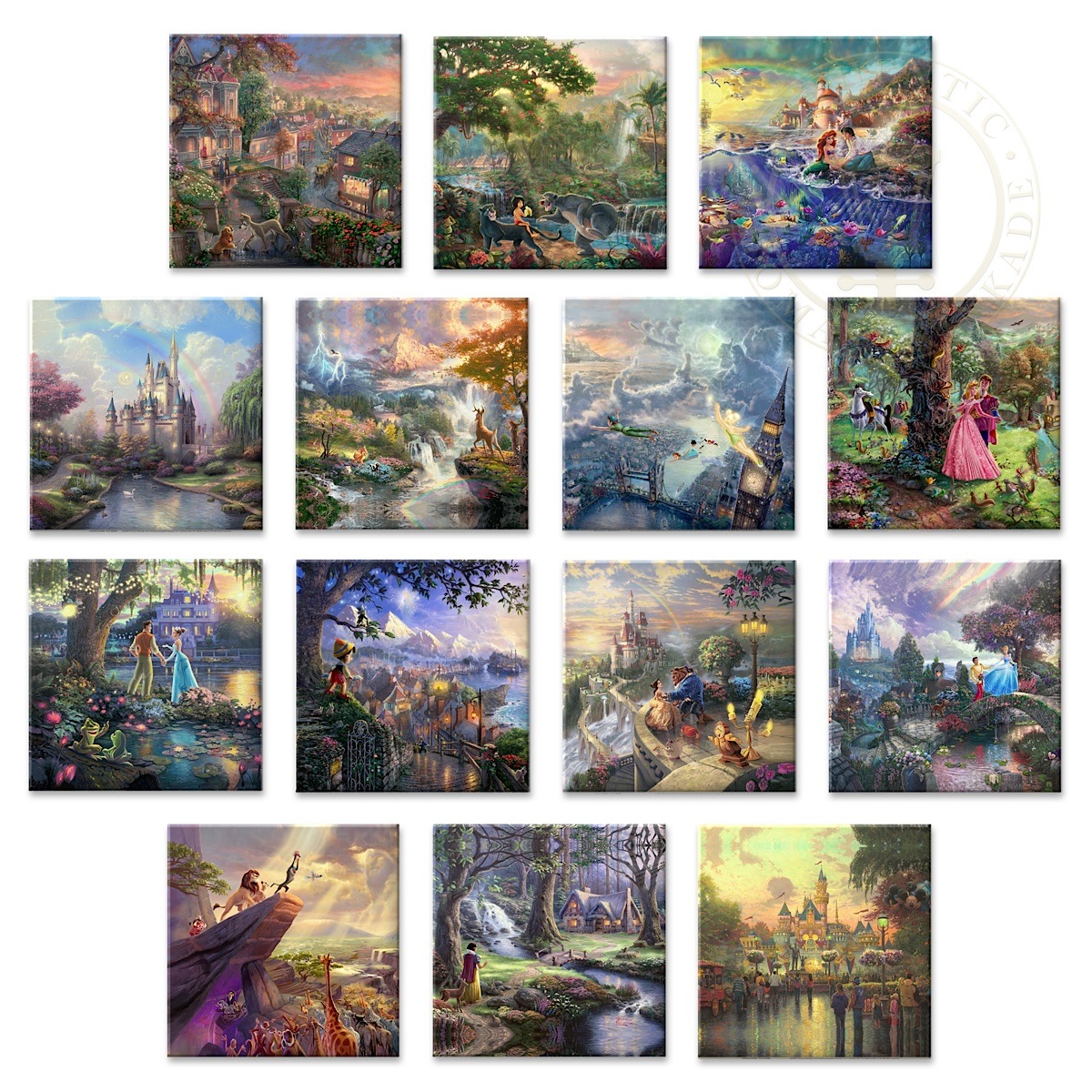 Disney Ultimate Collection (Set of 14 Wraps) - 14 x 14 Gallery Wrapped  Canvas Art For Sale