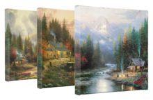 End Of A Perfect Day - Set of 3 Wrapped Canvases - 14" x 14" Gallery Wrapped Canvas