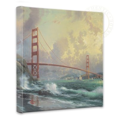 San Francisco, Golden Gate Bridge - 14" x 14" Gallery Wrapped Canvas