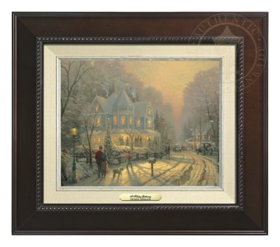 Holiday Gathering, A - Canvas Classic (Espresso Frame)