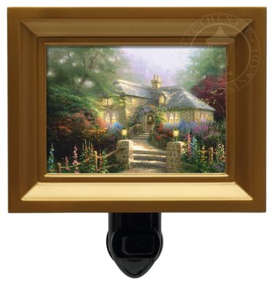 Hollyhock House - Nightlight (Gold Frame)