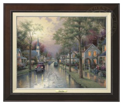 Hometown Morning - Canvas Classic (Espresso Frame)