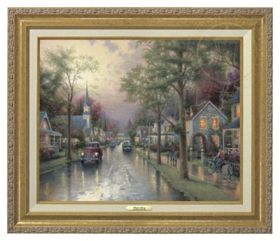 Hometown Morning - Canvas Classic (Gold Frame)