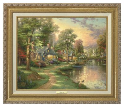 Hometown Lake - Canvas Classic (Gold Frame)
