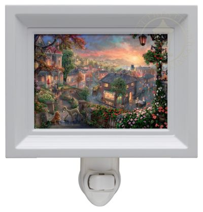 Lady and the Tramp - Nightlight (White Frame)