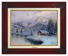Olympic Mountain Evening - Canvas Classic (Brandy Frame)