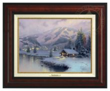 Olympic Mountain Evening - Canvas Classic (Burl Frame)