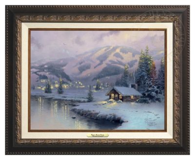 Olympic Mountain Evening - Canvas Classic (Aged Bronze Frame)