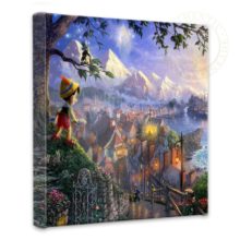 Pinocchio Wishes Upon A Star - 14" x 14" Gallery Wrapped Canvas