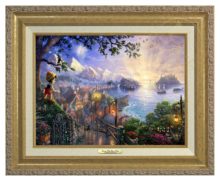 Pinocchio Wishes Upon A Star - Canvas Classic (Gold Frame)