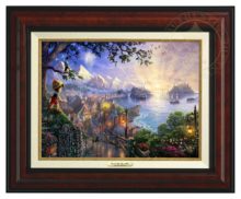 Pinocchio Wishes Upon A Star - Canvas Classic (Burl Frame)