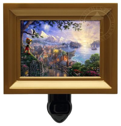 Pinocchio Wishes Upon A Star - Nightlight (Gold Frame)