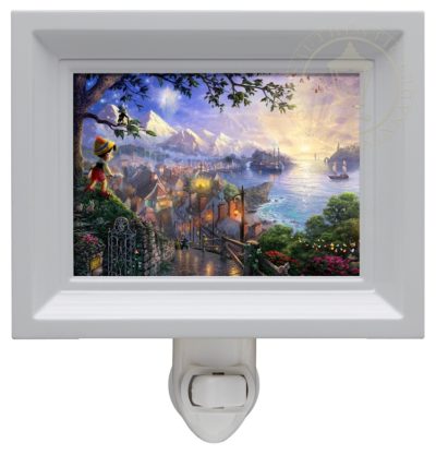 Pinocchio Wishes Upon A Star - Nightlight (White Frame)