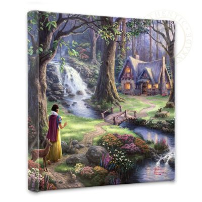 Snow White Discovers the Cottage - 14" x 14" Gallery Wrapped Canvas