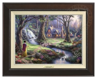 Snow White Discovers the Cottage - Canvas Classic (Espresso Frame)