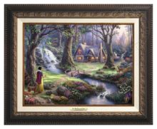 Snow White Discovers the Cottage - Canvas Classic (Aged Bronze Frame)
