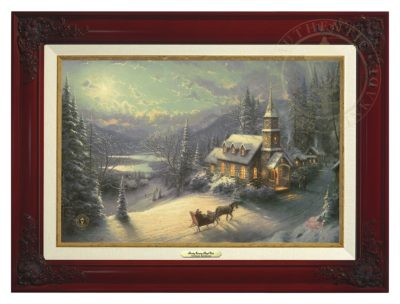 Sunday Evening Sleigh Ride - Canvas Classic (Brandy Frame)