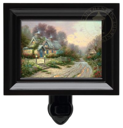 Teacup Cottage - Nightlight (Black Frame)
