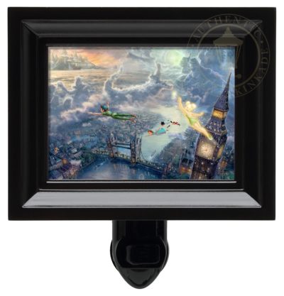 Tinker Bell and Peter Pan Fly to Neverland - Nightlight (Black Frame)