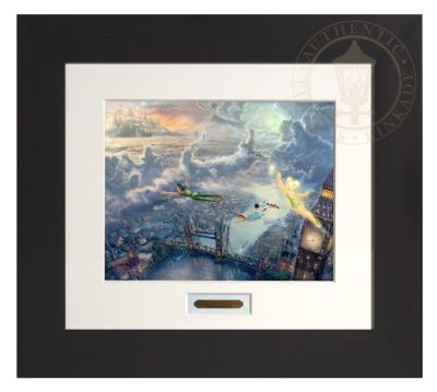 Tinker Bell and Peter Pan Fly to Neverland - Modern Home Collection (Espresso Frame)