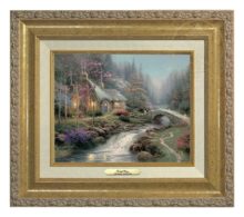 Twilight Cottage - Canvas Classic (Gold Frame)