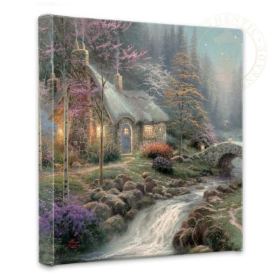 Twilight Cottage - 14" x 14" Gallery Wrapped Canvas