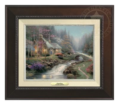 Twilight Cottage - Canvas Classic (Espresso Frame)