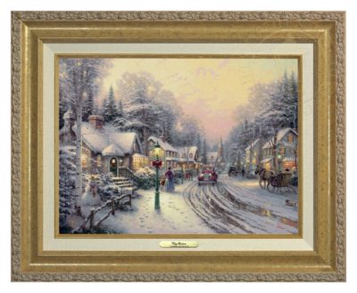 Village Christmas - Canvas Classic (Gold Frame)