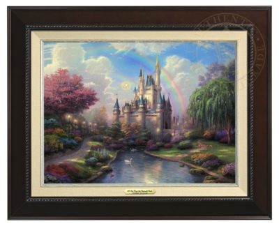 New Day At Cinderella Castle - Canvas Classic (Espresso Frame)