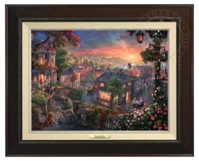 Lady and the Tramp - Canvas Classic (Espresso Frame)