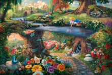 Thomas Kinkade Alice in Wonderland painting