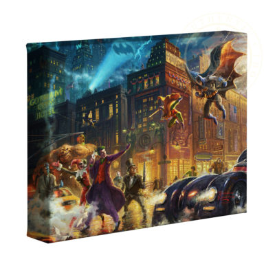The Dark Knight Saves Gotham City 8" x 10" Gallery Wrapped Canvas