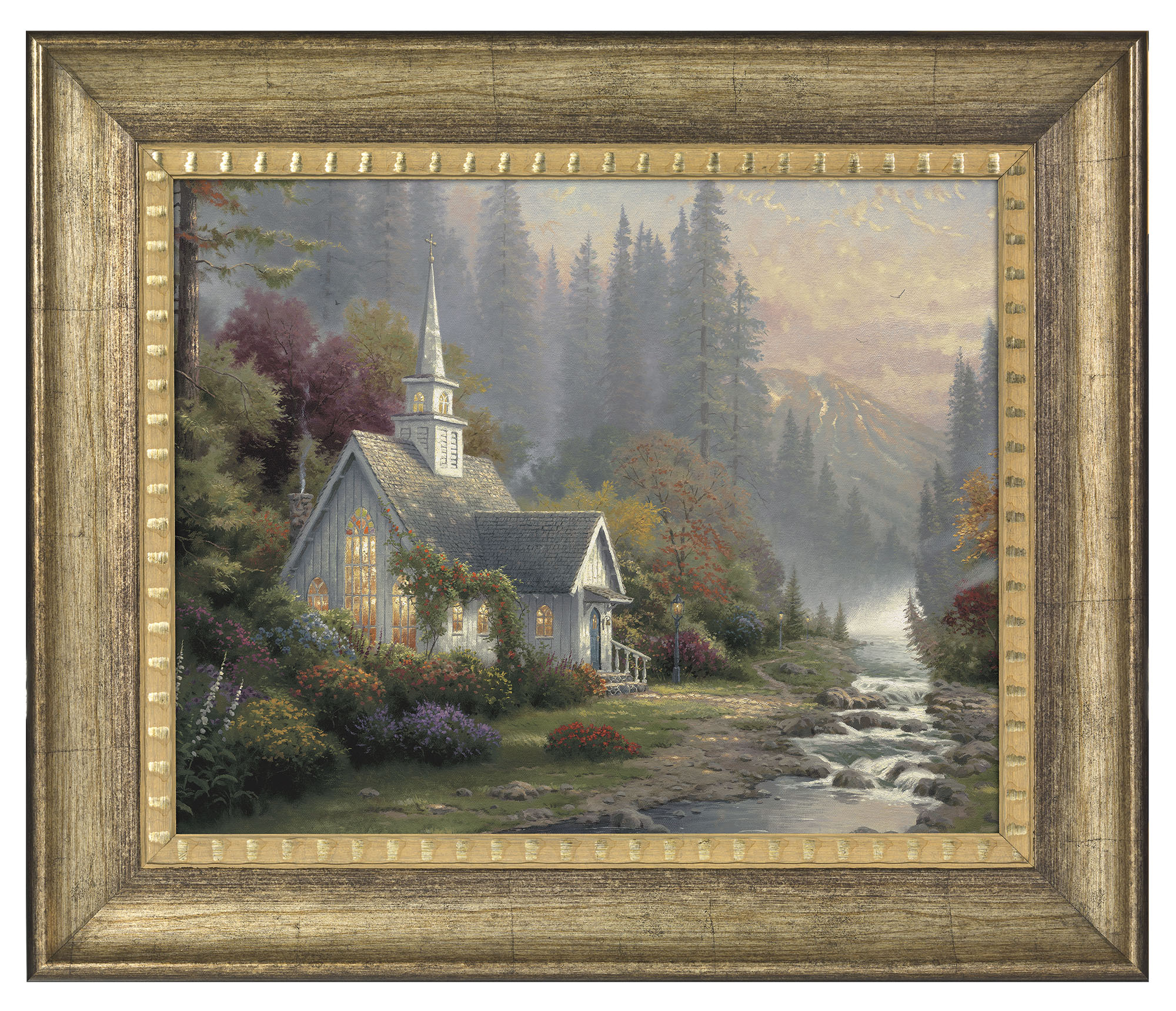 Thomas Kinkade The Forest Chapel Prestige Home Collection 