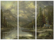 Mountain Majesty - 36" x 16" (Set of 3 Panels) Triptych Giclee Canvas (Set of Three)