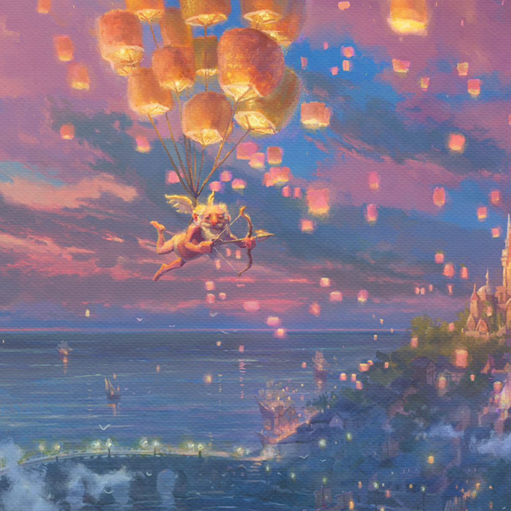 thomas kinkade disney paintings tangled