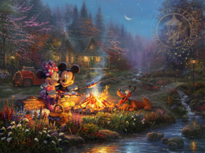 Mickey and Minnie Sweetheart Campfire - Limited Edition Art