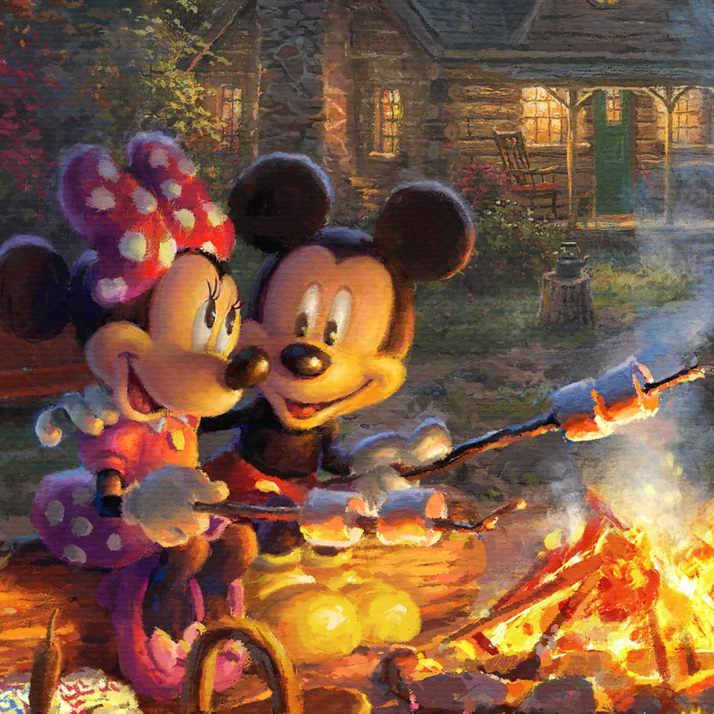 Mickey and Minnie Sweetheart Campfire - Limited Edition Art