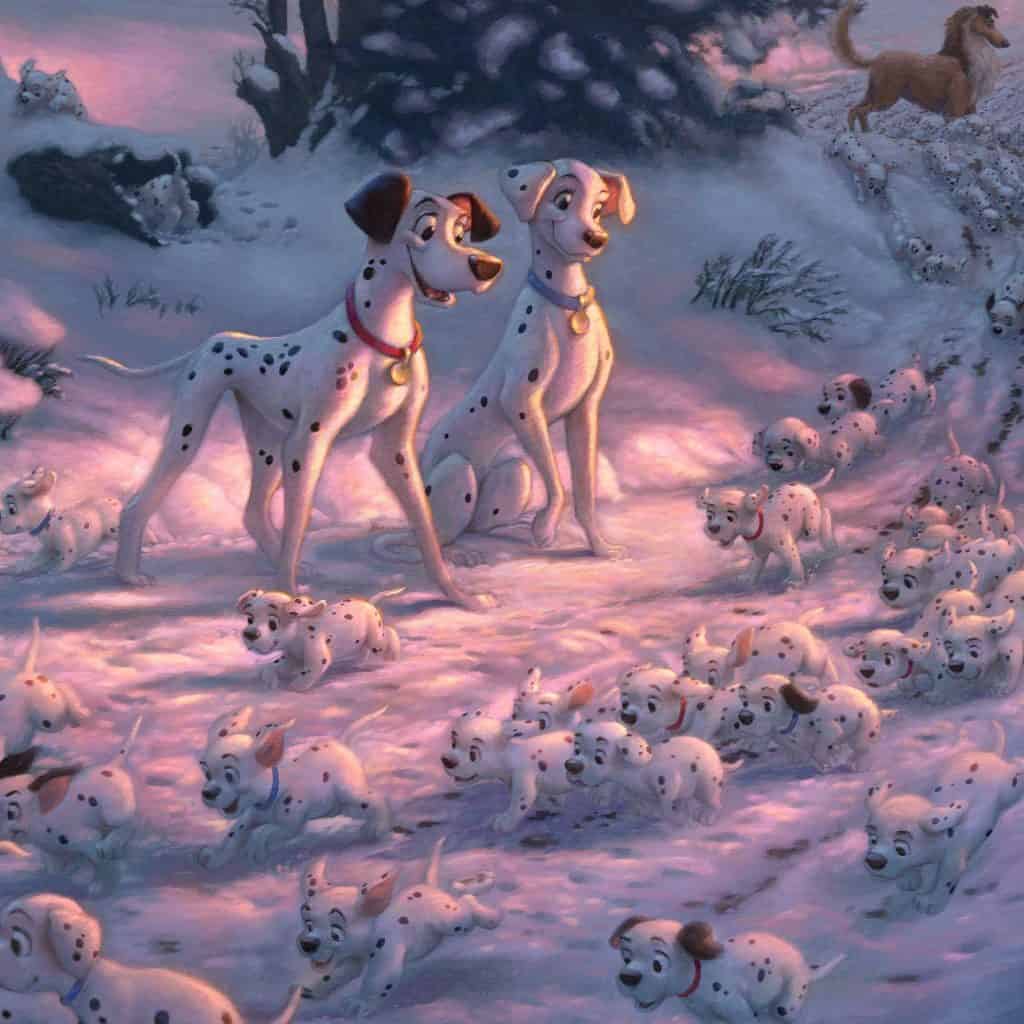 Thomas Kinkade - 101 Dalmatians - Disney SN Paper